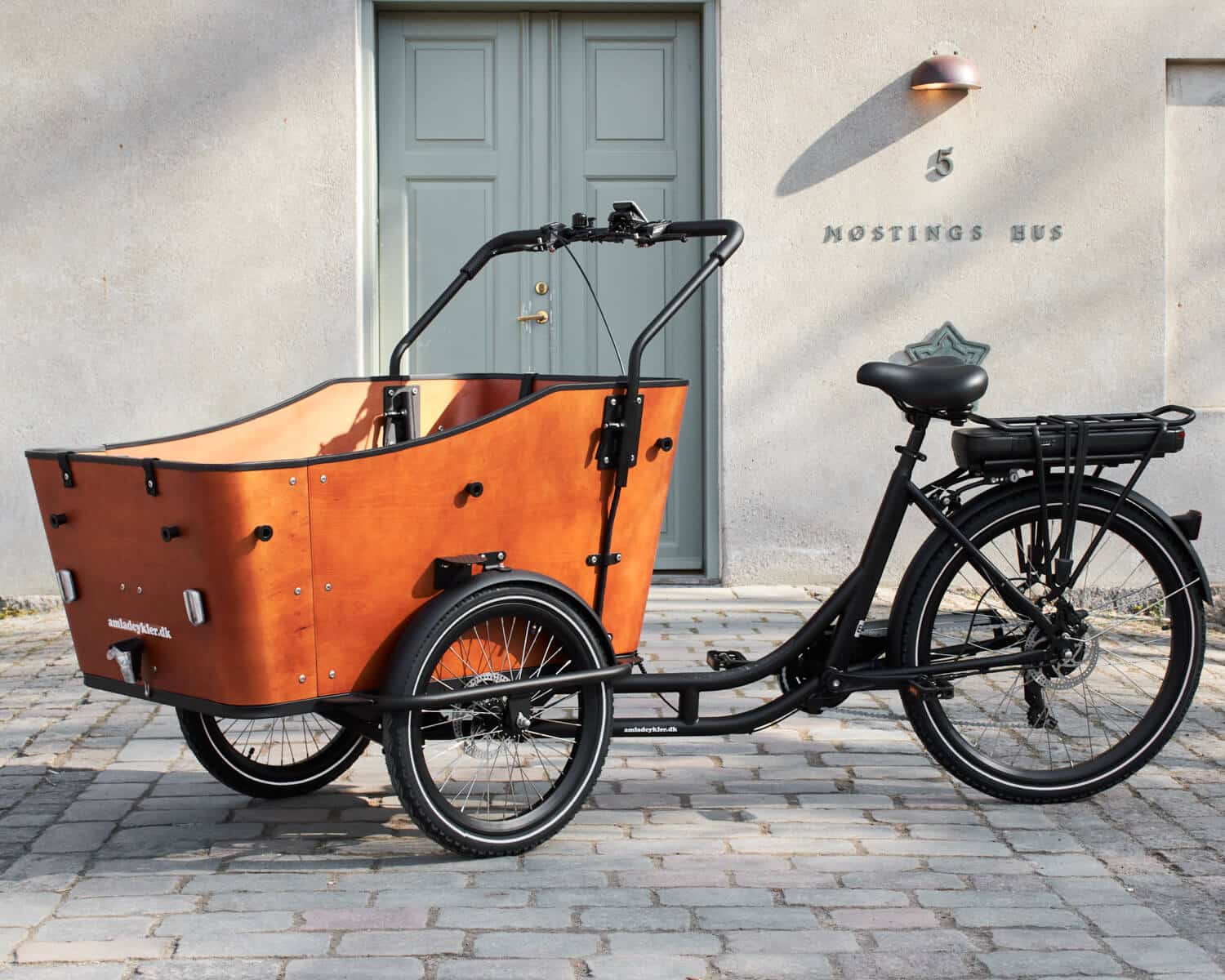 El-Lådcykel Ultimate Harmony (Mattsvart/Trä)