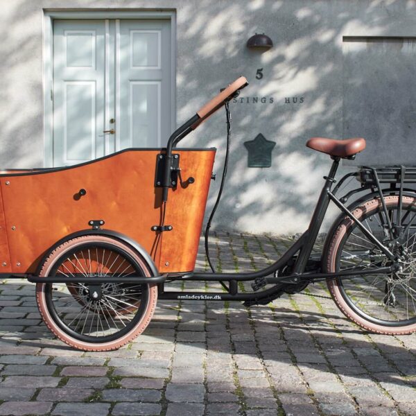 El-Lådcykel Ultimate Harmony (Mattsvart/Trä)