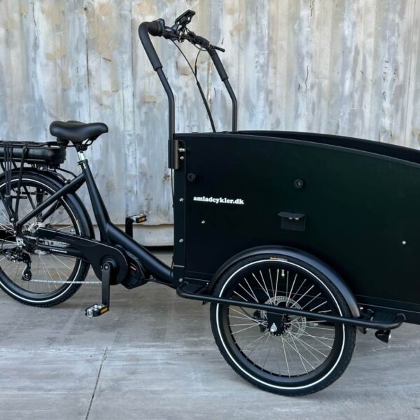 El-Lådcykel Ultimate Curve Mittmotor (Mattsvart)